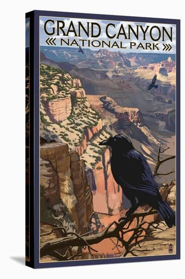 Grand Canyon National Park - Ravens at South Rim-Lantern Press-Stretched Canvas