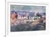 Grand Canyon National Park - Rubber Stamp-Lantern Press-Framed Art Print