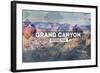 Grand Canyon National Park - Rubber Stamp-Lantern Press-Framed Art Print