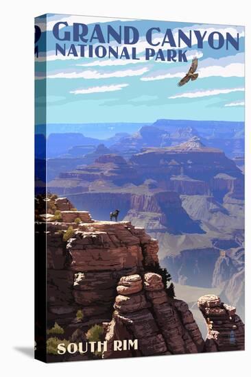 Grand Canyon National Park - South Rim-Lantern Press-Stretched Canvas