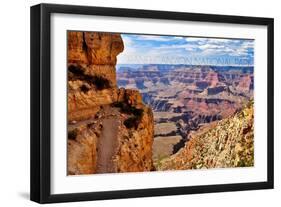 Grand Canyon National Park - Trail View-Lantern Press-Framed Art Print