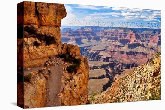 Grand Canyon National Park - Trail View-Lantern Press-Stretched Canvas