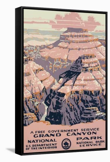 Grand Canyon National Park Travel Poster-null-Framed Stretched Canvas