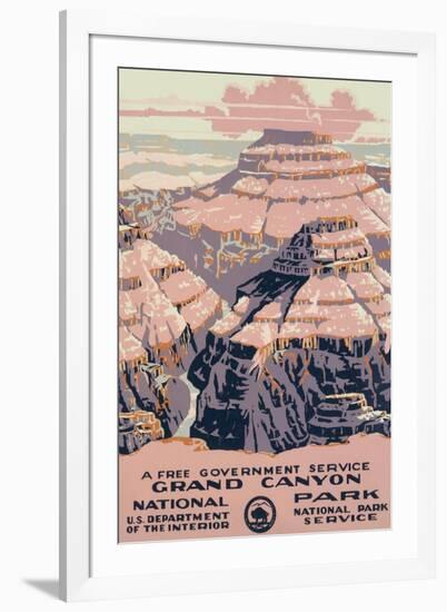 Grand Canyon National Park Travel Poster-null-Framed Art Print