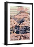 Grand Canyon National Park Travel Poster-null-Framed Art Print