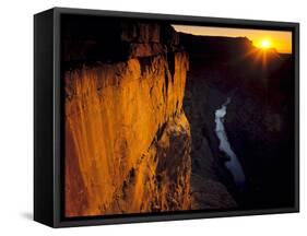 Grand Canyon NP, Arizona. Usa. Sunrise, Cliffs and the Colorado River-Scott T^ Smith-Framed Stretched Canvas