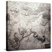 Grand Canyon of Colorado and Utah - Panoramic Map-Lantern Press-Stretched Canvas