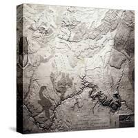 Grand Canyon of Colorado and Utah - Panoramic Map-Lantern Press-Stretched Canvas