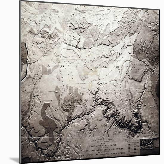 Grand Canyon of Colorado and Utah - Panoramic Map-Lantern Press-Mounted Art Print