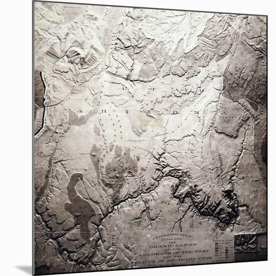 Grand Canyon of Colorado and Utah - Panoramic Map-Lantern Press-Mounted Art Print