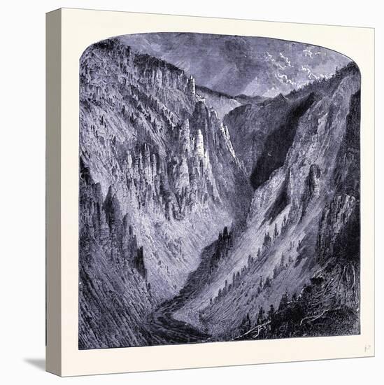 Grand Canyon of the Yellowstone United States of America-null-Stretched Canvas