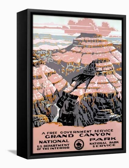 Grand Canyon Poster, C1938-null-Framed Stretched Canvas