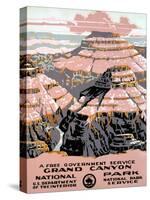 Grand Canyon Poster, C1938-null-Stretched Canvas