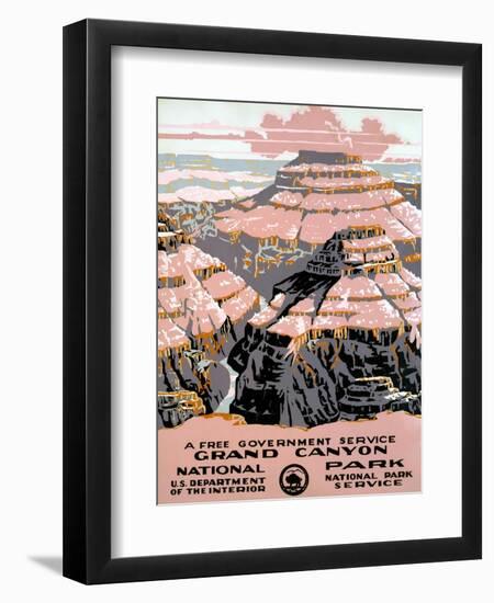 Grand Canyon Poster, C1938-null-Framed Giclee Print