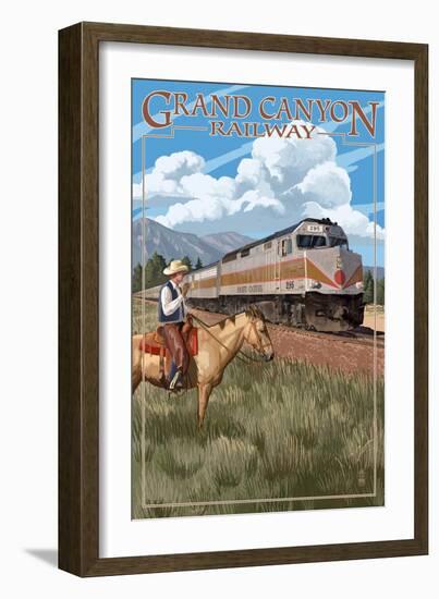 Grand Canyon Railway, Arizona - 295 Diesel-Lantern Press-Framed Art Print