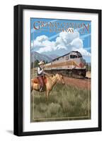 Grand Canyon Railway, Arizona - 295 Diesel-Lantern Press-Framed Art Print