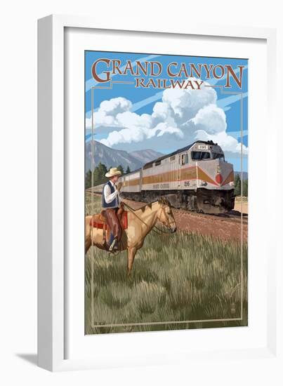 Grand Canyon Railway, Arizona - 295 Diesel-Lantern Press-Framed Art Print