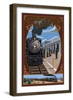 Grand Canyon Railway, Arizona - Williams Depot-Lantern Press-Framed Art Print