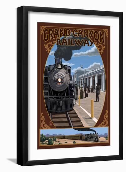 Grand Canyon Railway, Arizona - Williams Depot-Lantern Press-Framed Art Print