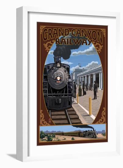 Grand Canyon Railway, Arizona - Williams Depot-Lantern Press-Framed Art Print