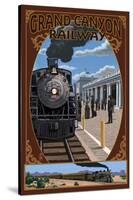 Grand Canyon Railway, Arizona - Williams Depot-Lantern Press-Stretched Canvas