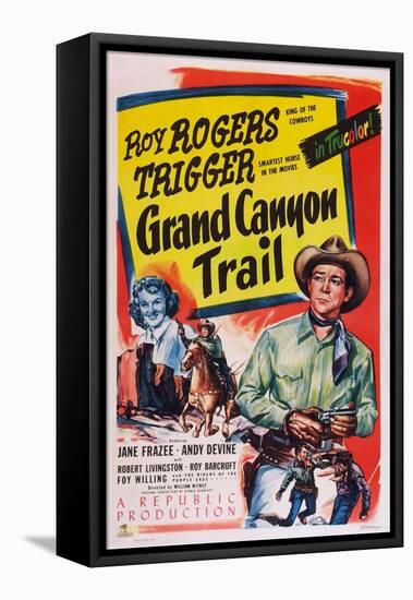 Grand Canyon Trail, from Left: Jane Frazee, Roy Rogers, 1948-null-Framed Stretched Canvas