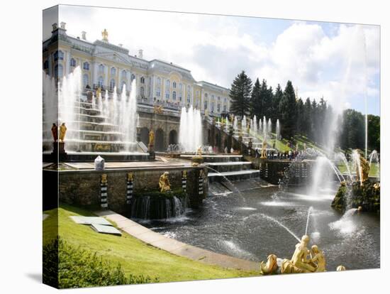 Grand Cascade at Peterhof Palace (Petrodvorets), St. Petersburg, Russia, Europe-Yadid Levy-Stretched Canvas