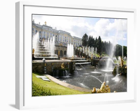 Grand Cascade at Peterhof Palace (Petrodvorets), St. Petersburg, Russia, Europe-Yadid Levy-Framed Photographic Print