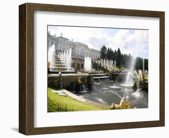 Grand Cascade at Peterhof Palace (Petrodvorets), St. Petersburg, Russia, Europe-Yadid Levy-Framed Photographic Print