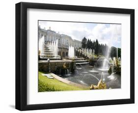 Grand Cascade at Peterhof Palace (Petrodvorets), St. Petersburg, Russia, Europe-Yadid Levy-Framed Photographic Print