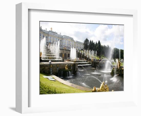 Grand Cascade at Peterhof Palace (Petrodvorets), St. Petersburg, Russia, Europe-Yadid Levy-Framed Photographic Print