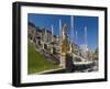 Grand Cascade Fountains, Peterhof, Saint Petersburg, Russia-Walter Bibikow-Framed Premium Photographic Print