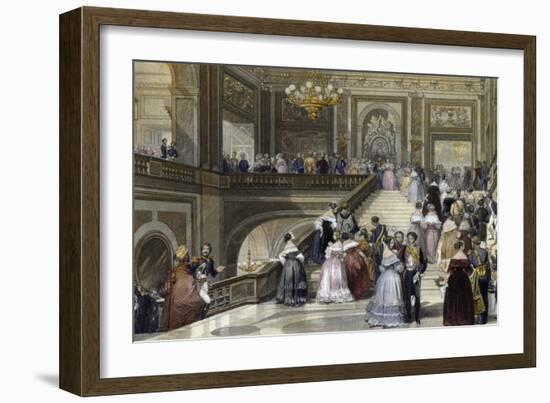Grand Celebration at Palace of Versailles, 1840-1850, by Eugene Louis Lami (1800-1890)-null-Framed Giclee Print