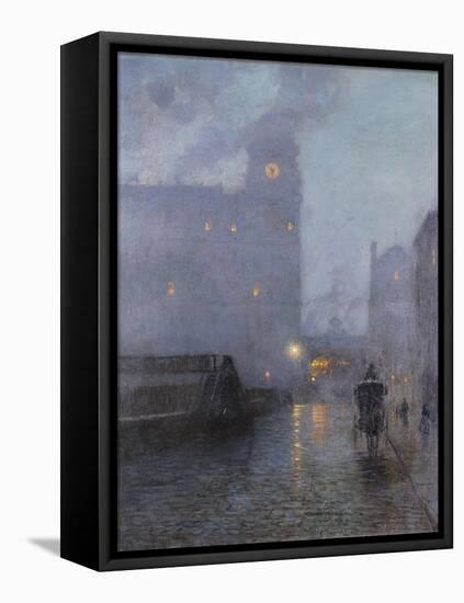Grand Central and the Biltmore in Hazy Twilight-Lowell Birge Harrison-Framed Stretched Canvas