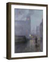 Grand Central and the Biltmore in Hazy Twilight-Lowell Birge Harrison-Framed Giclee Print