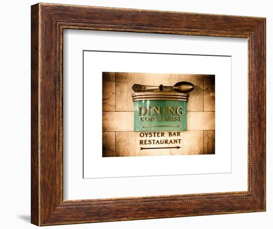 Grand Central Dining Concourse Sign - Grand Central Terminal - Manhattan - New York City-Philippe Hugonnard-Framed Art Print