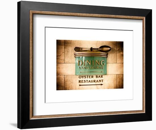 Grand Central Dining Concourse Sign - Grand Central Terminal - Manhattan - New York City-Philippe Hugonnard-Framed Art Print