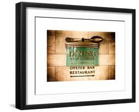 Grand Central Dining Concourse Sign - Grand Central Terminal - Manhattan - New York City-Philippe Hugonnard-Framed Art Print