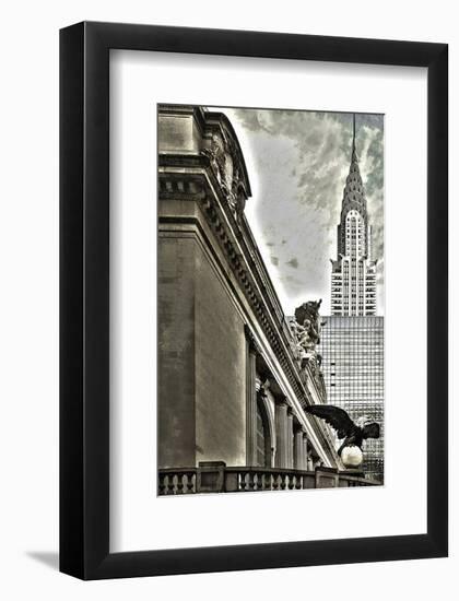 Grand Central Eagle & Chrysler-null-Framed Art Print