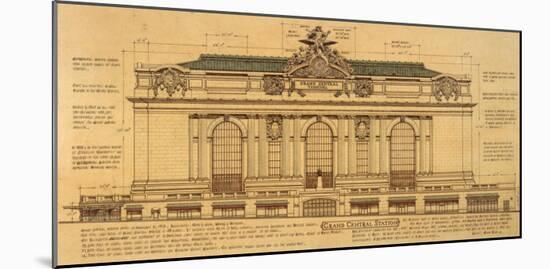 Grand Central Façade-Roger Vilar-Mounted Art Print