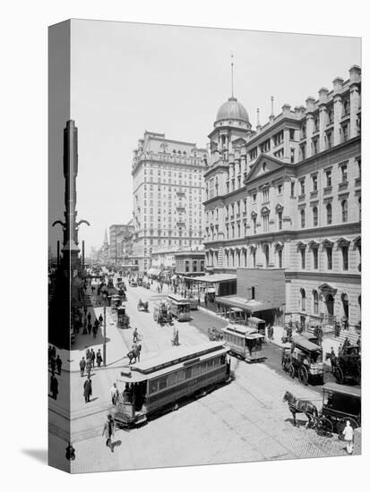 Grand Central Station and Hotel Manhattan, New York-null-Stretched Canvas