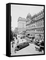 Grand Central Station and Hotel Manhattan, New York-null-Framed Stretched Canvas