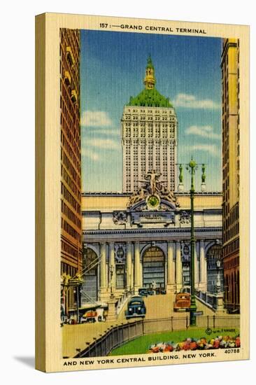 Grand Central Terminal and New York Central Building, East 42nd Street and Park Avenue-null-Stretched Canvas