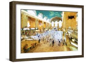 Grand Central Terminal II - In the Style of Oil Painting-Philippe Hugonnard-Framed Giclee Print