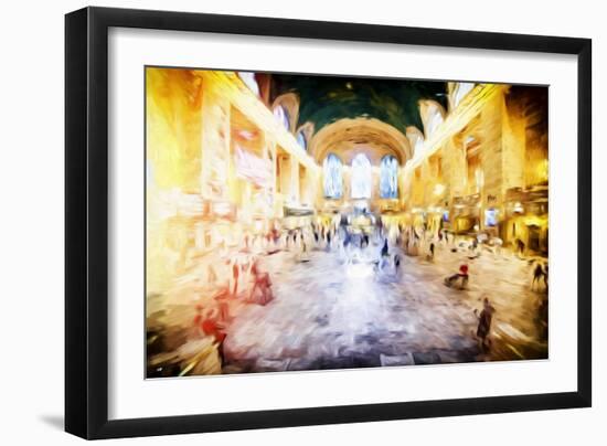 Grand central Terminal - In the Style of Oil Painting-Philippe Hugonnard-Framed Giclee Print