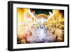 Grand central Terminal - In the Style of Oil Painting-Philippe Hugonnard-Framed Giclee Print