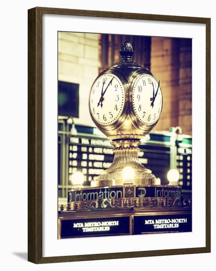 Grand Central Terminal's Four-Sided Seth Thomas Clock - Manhattan - New York-Philippe Hugonnard-Framed Premium Photographic Print
