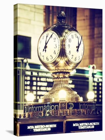 Grand Central Terminal's Four-Sided Seth Thomas Clock - Manhattan - New York-Philippe Hugonnard-Stretched Canvas
