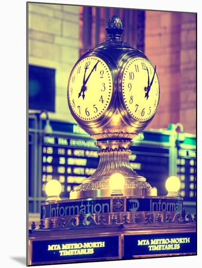 Grand Central Terminal's Four-Sided Seth Thomas Clock - Manhattan - New York-Philippe Hugonnard-Mounted Photographic Print