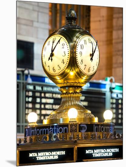 Grand Central Terminal's Four-Sided Seth Thomas Clock - Manhattan - New York-Philippe Hugonnard-Mounted Photographic Print